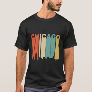 1970'S Style Chicago Illinois Skyline T-Shirt