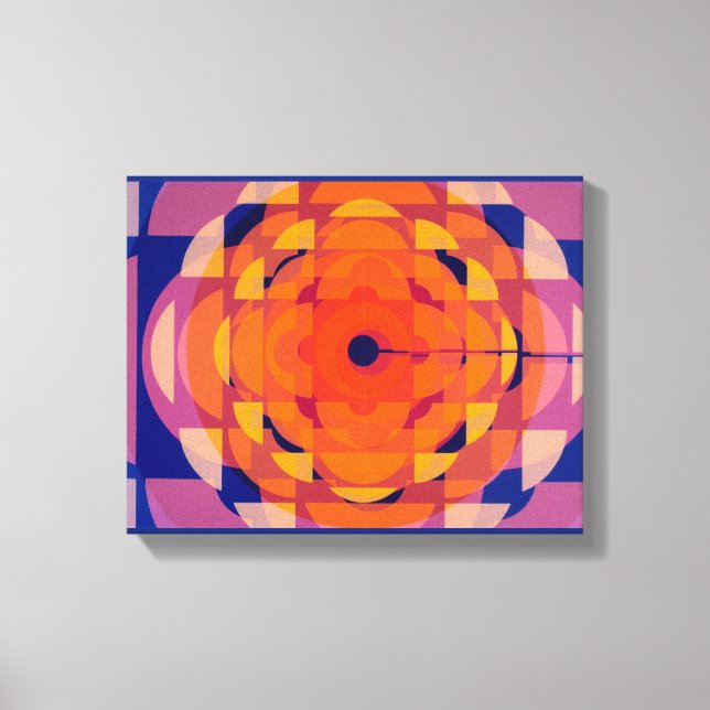 1970s Stylised Logo Canvas Print (Front)