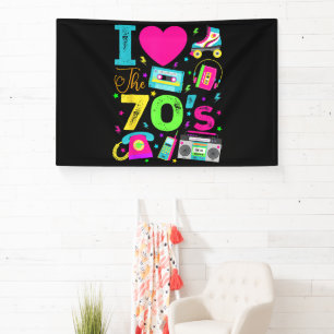 1970's vintage style seventies retro party banner