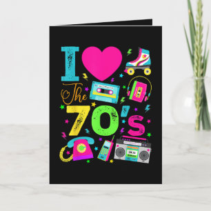1970's Vintage Style Seventies Retro Party Holiday Card