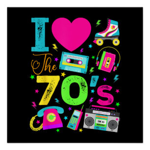 1970's Vintage Style Seventies Retro Party Poster