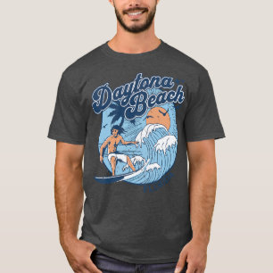 1970s Vintage Surfing Daytona Beach Florida Retro  T-Shirt