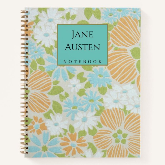 1970's vintage wallpaper Personalised  Notebook (Front)