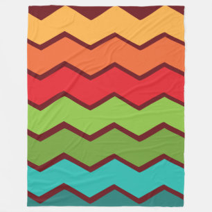 1970s Zigzag  Fleece Blanket