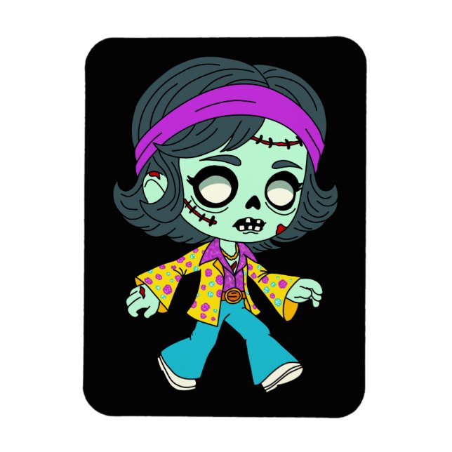 1970s Zombie Girl Magnet (Vertical)