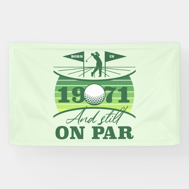 1971 50th Birthday Golf Lover Banner (Horizontal)