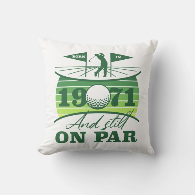 1971 50th Birthday Golf Lover Cushion (Front)