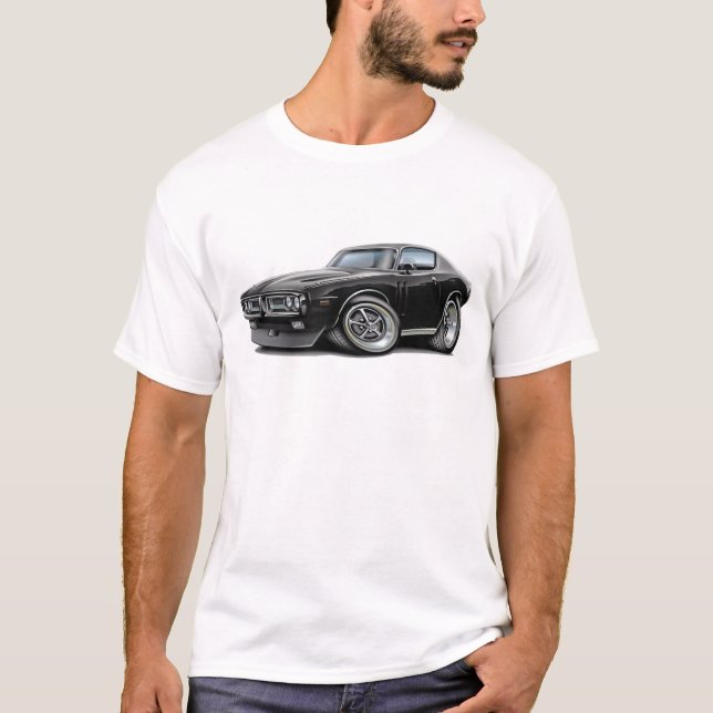 1971-72 Charger Black Car T-Shirt (Front)