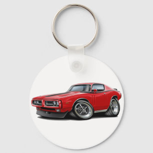 1971-72 Charger Red-Black Car Key Ring