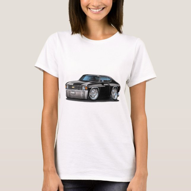 1971-72 Chevelle Black Car T-Shirt (Front)
