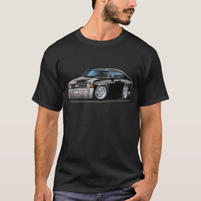 1971-72 Chevelle Black Car T-Shirt (Front)