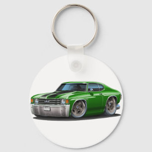 1971-72 Chevelle Green-Black Car Key Ring