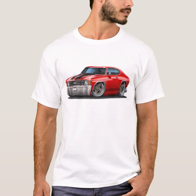 1971-72 Chevelle Red-Black Car T-Shirt (Front)