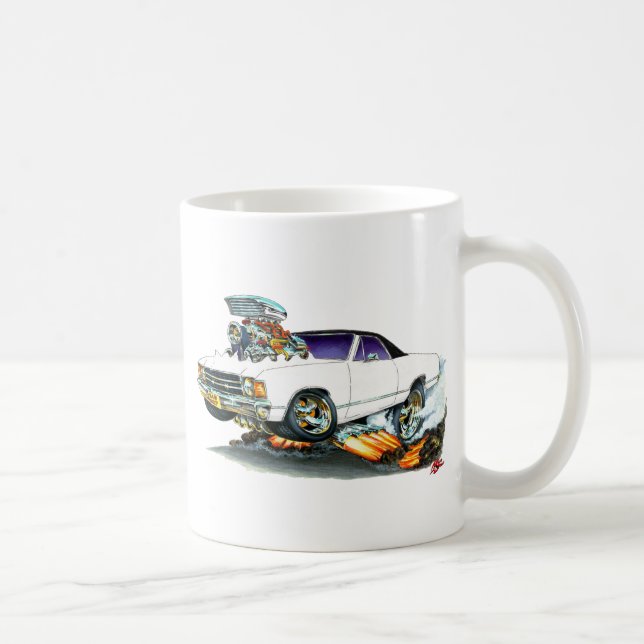 1971-72 El Camino White-Black Truck Coffee Mug (Right)