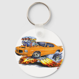 1971-72 GTO Orange Car Key Ring