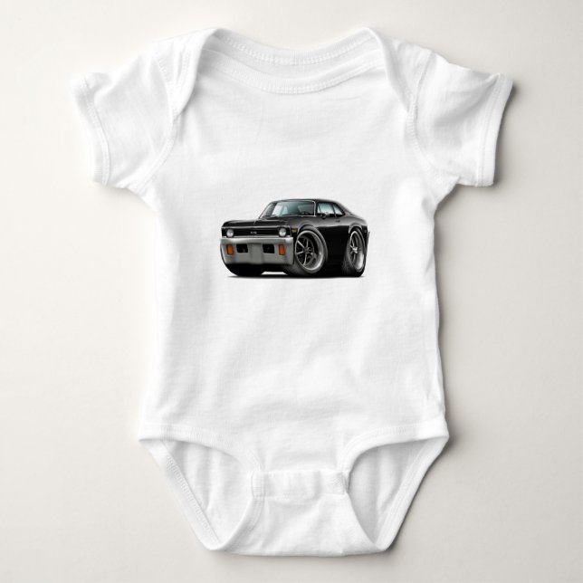 1971-72 Nova Black Car Baby Bodysuit (Front)