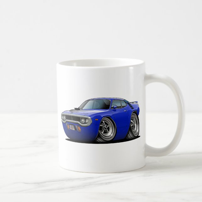 1971-72 Roadrunner Blue-Black Car Coffee Mug (Right)