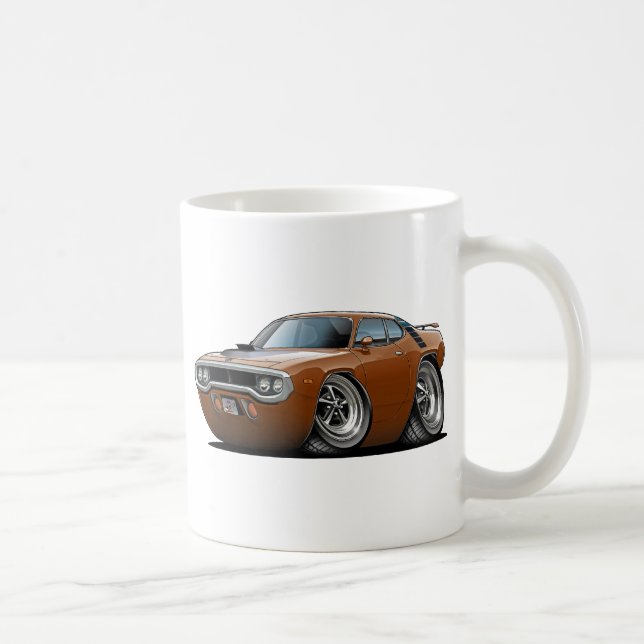 1971-72 Roadrunner Brown-Black Car Coffee Mug (Right)