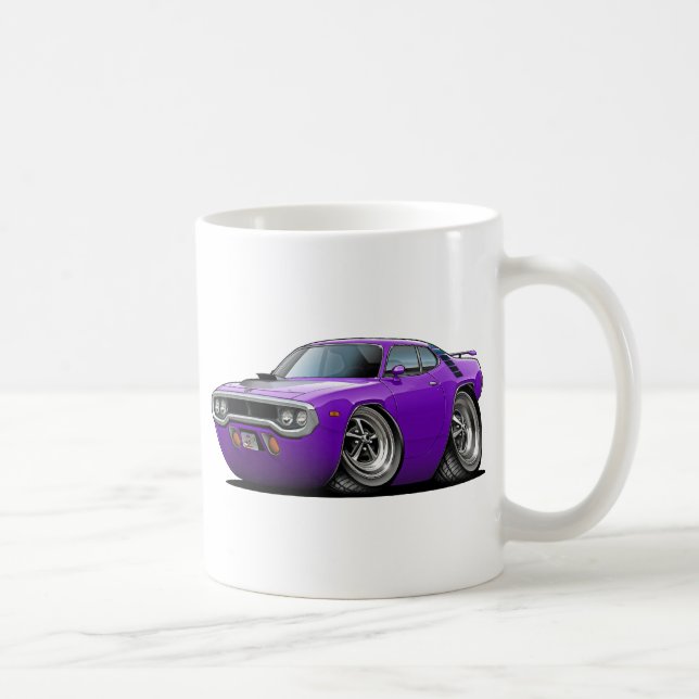 1971-72 Roadrunner Purple-Black Car Coffee Mug (Right)