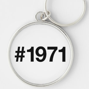 1971 Hashtag 54 Years Birthday Anniversary Key Ring