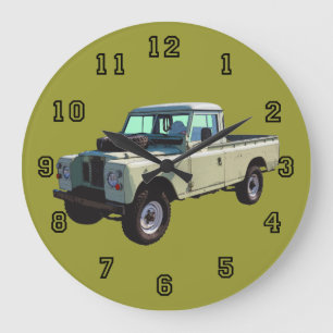 1971 Land Rover Pickup Truck Large Clock