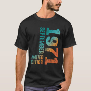 1971 Limited Edition September 1971 Year 1971 Retr T-Shirt
