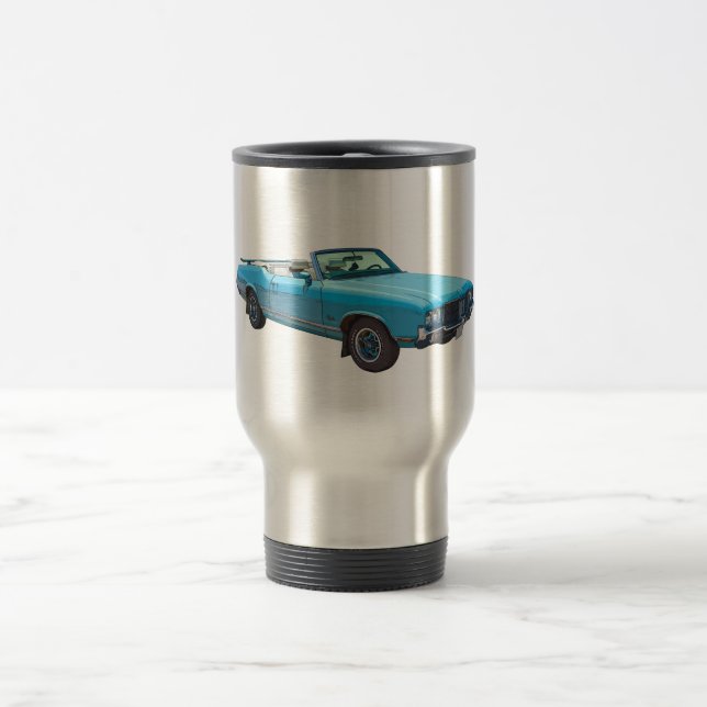 1971 Oldsmobile Cutlass Supreme Muscle Car Travel Mug (Center)
