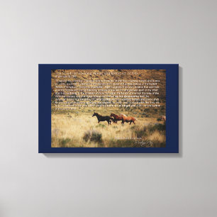 1971 Wild Free Roaming Horses & Burros Act Canvas