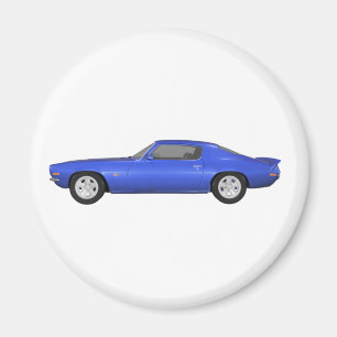1972 Camaro Z28: Muscle Car: Blue Finish: Magnet