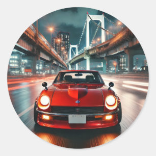 1972 Datsun 240Z nissan tokyo Car japan japanese Classic Round Sticker