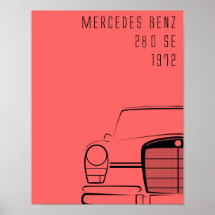 1972 Mercedes Benz Poster