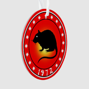 1972 Year of the Rat Ornament