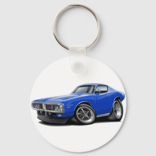 1973-74 Charger Blue Car Key Ring