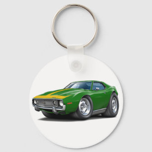 1973-74 Javelin Green-Gold Car Key Ring