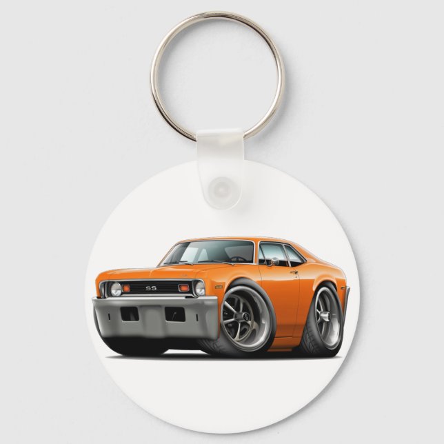1973-74 Nova Orange Car Key Ring (Front)