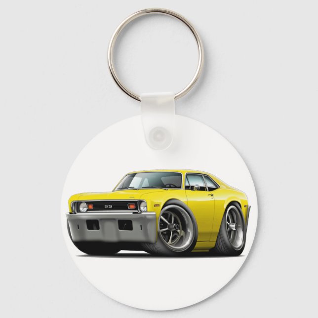 1973-74 Nova Yellow Car Key Ring (Front)