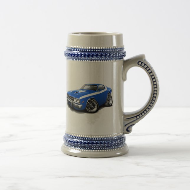 1973-74 Roadrunner Blue-White Car Beer Stein (Right)