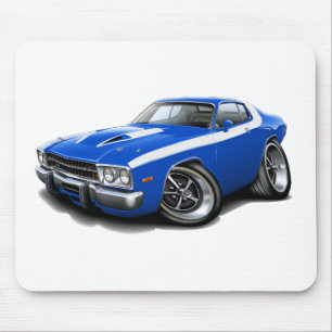 1973-74 Roadrunner Blue-White Car Mouse Pad