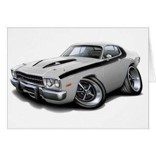 1973-74 Roadrunner White-Black Car