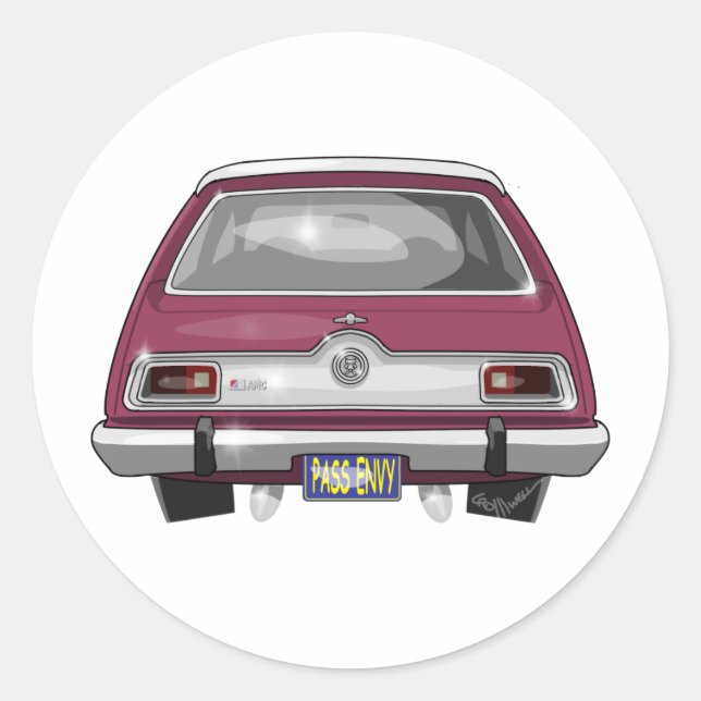 1973 AMC Gremlin Classic Round Sticker (Front)