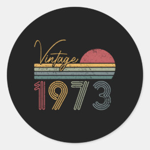 1973 CLASSIC ROUND STICKER