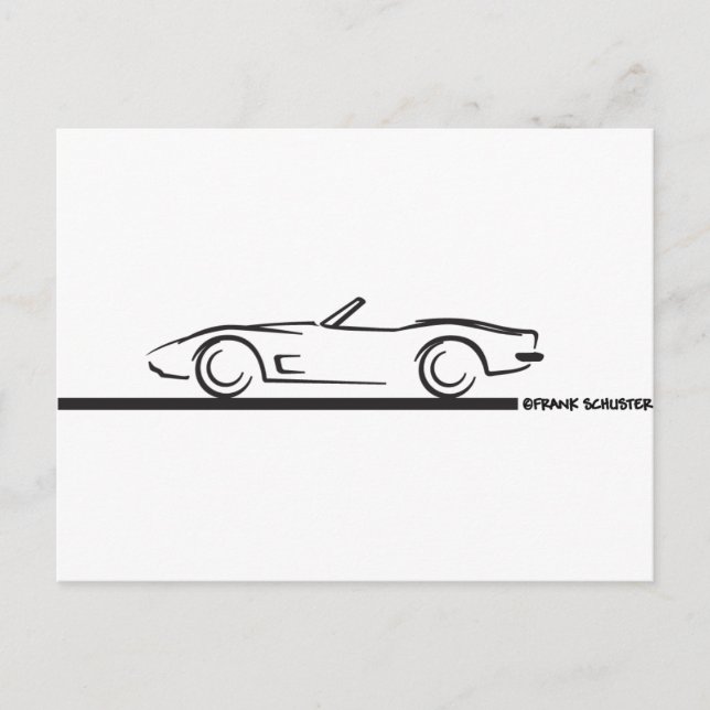 1973 Corvette Convertible BLK Postcard (Front)