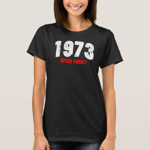 1973 Never Forget Feminist Pro Choice Abortion Rig T-Shirt
