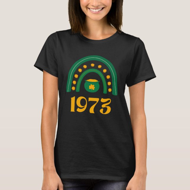 1973 Pro Choice St Patrick s Day Irish Shamrock Fe T-Shirt (Front)