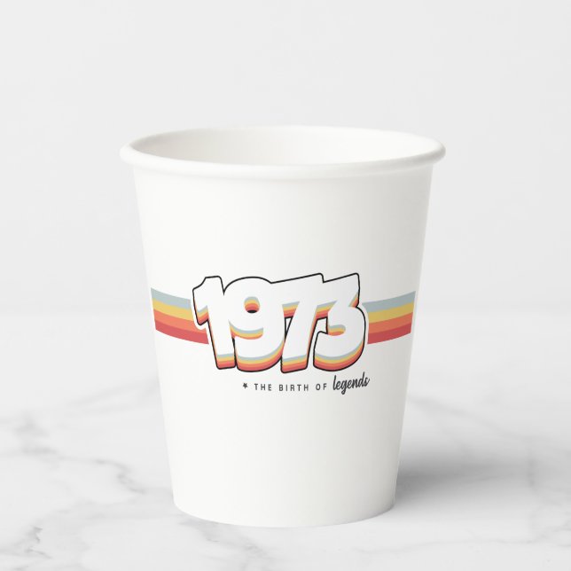 1973 The birth of legends Paper Cups (Front)
