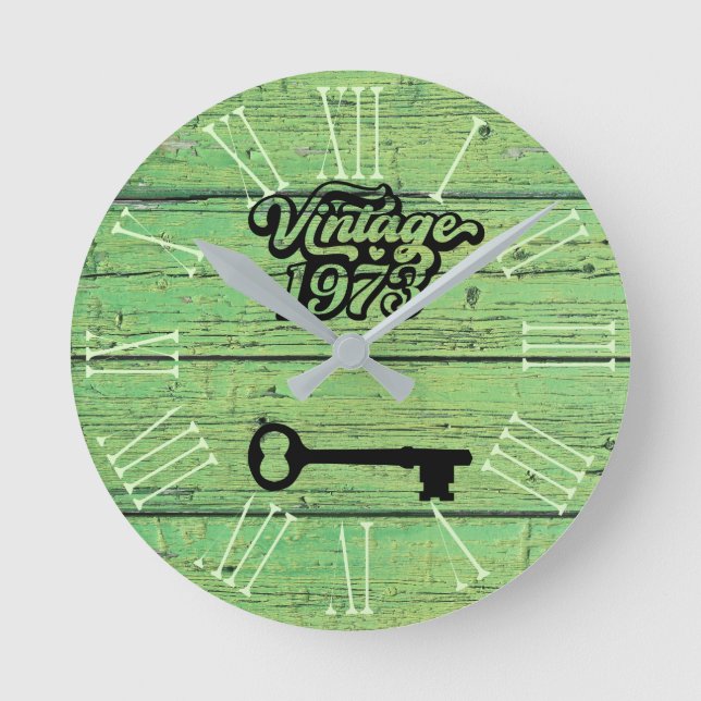 1973 Vintage Acrylic Wall Clock (Front)