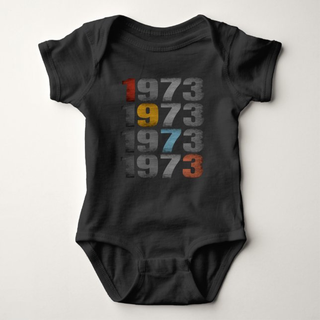 1973 VINTAGE GIFT BABY BODYSUIT (Front)