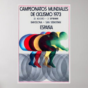 1973 World Championships Bicycle Poster