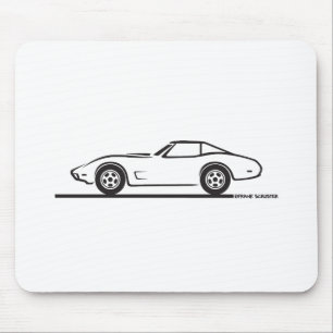 1974 1975 1976 1978 Chevrolet Corvette Hard Top T Mouse Pad
