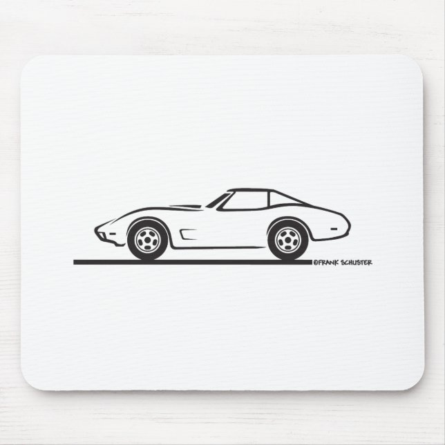 1974 1975 1976 1978 Chevrolet Corvette Hard Top T Mouse Pad (Front)